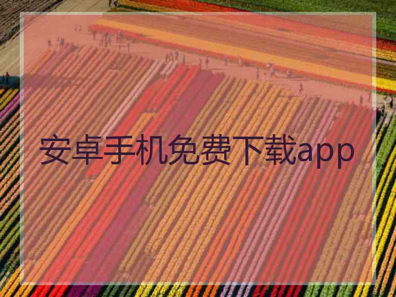 安卓手机免费下载app