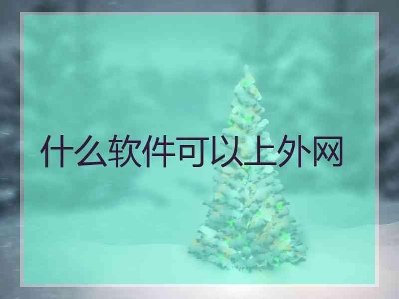 什么软件可以上外网