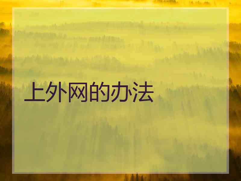 上外网的办法