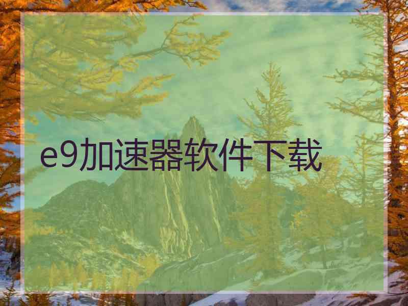 e9加速器软件下载