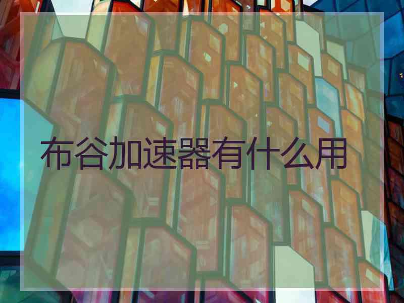 布谷加速器有什么用
