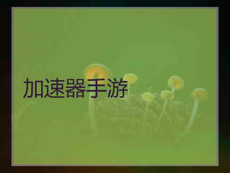 加速器手游